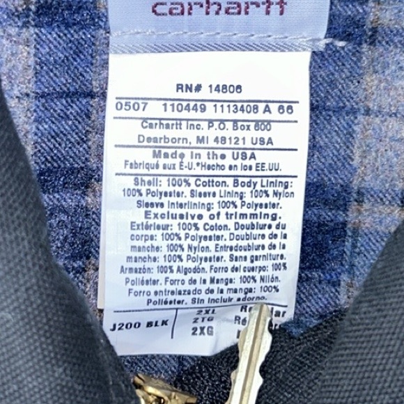 Made in USA carhartt Detroit jacket J 200 BLK - Picture 11 of 11